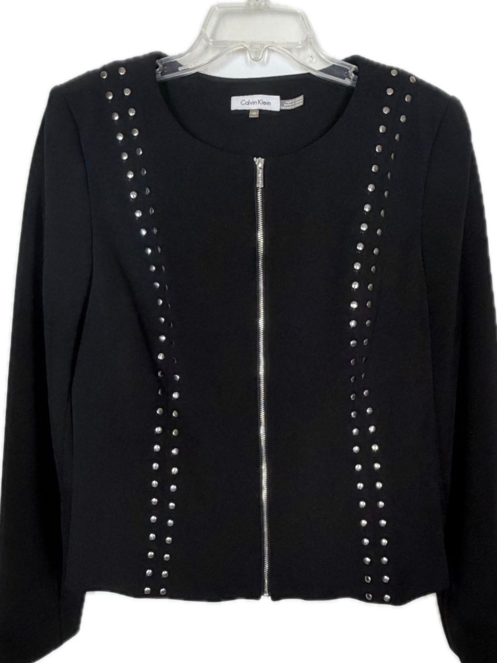 Calvin Klein Women's Full Zip Suit Jacket Black, sz. 12